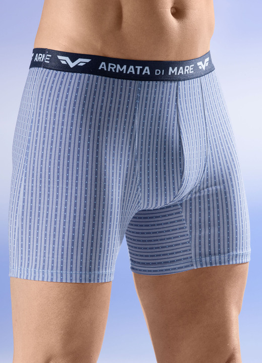Pants & boxershorts - Drie pak broeken, in Größe 005 bis 011, in Farbe 3X JEANSBLAU-WEISS
