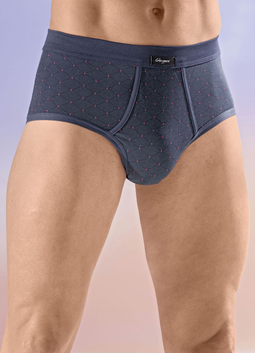 Slips & onderbroeken - Slip, in Größe 005 bis 011, in Farbe 2X NAVY-ROT, 2X SCHWARZ-ROT Ansicht 1