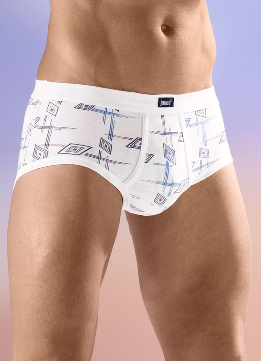 Slips & onderbroeken - Slip, in Größe 005 bis 014, in Farbe 3X WEISS-BUNT, 2X MARINE-BUNT Ansicht 1