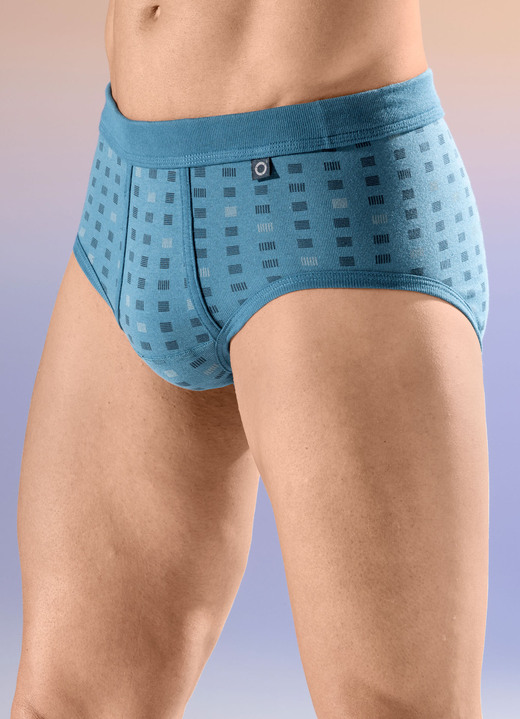 Slips & onderbroeken - Pfeilring set van vier slips met all-over design, in Größe 005 bis 014, in Farbe 2X SMARAGD-BUNT, 2X NAVY-BUNT Ansicht 1