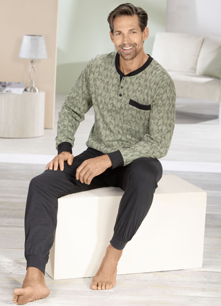 Comte pyjama met knoopsluiting en manchetten