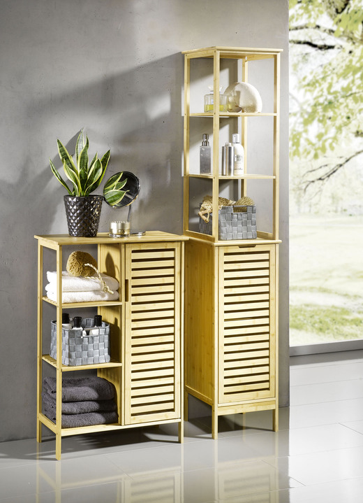 Badezimmermöbel - Schrank, 1-türig, in Farbe NATUR, in Ausführung Schrank