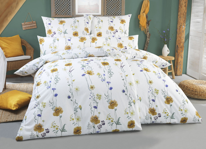Beddengoed - Beddengoedset dubbelzijdig bedrukt, in Größe 111 (40/80 cm + 135/200 cm) bis 115 (80/80 cm + 155/220 cm), in Farbe GOLD Ansicht 1
