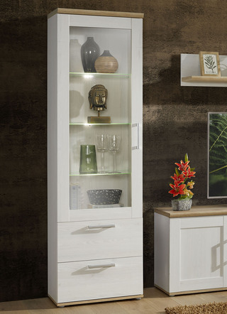 Vitrine, 1 deur, LED-verlichting.