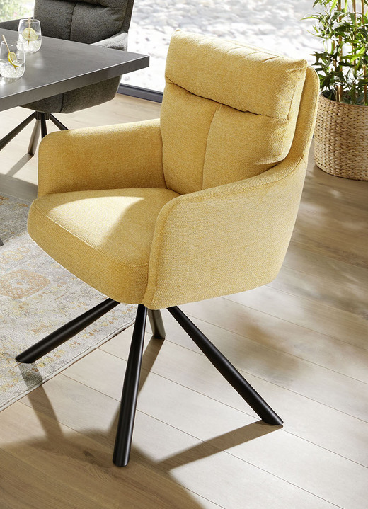 Stoelen & zitbanken - Set van 2 stoelen met armleuningen, in Farbe GEEL Ansicht 1
