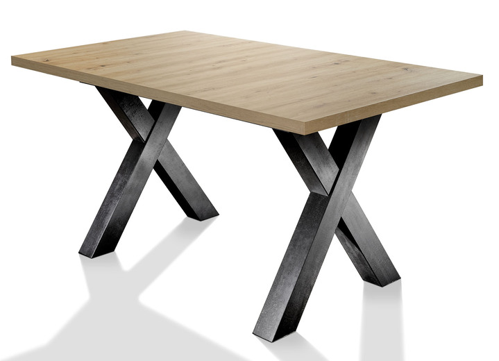Eettafels - Eettafel met verlengstuk, in Farbe ASTEICHE-SCHWARZSTAHL Ansicht 1