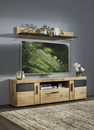 TV-longboard met antracietkleurige elementen