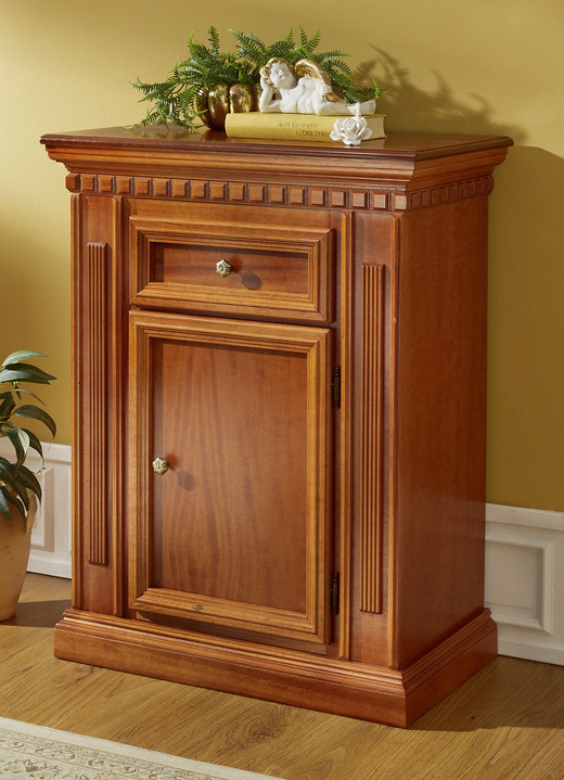Commodes - Hoogwaardige en stijlvolle ladekast met een klassiek mooie flair, in Farbe KERSENBOOM, in Ausführung Ladekast, 1-deurs, smal Ansicht 1