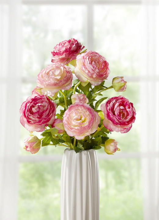 Kunst- & textielplanten - Ranonkeltak, set van 6, in Farbe ROSA