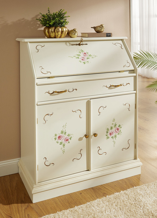 Büromöbel - Sekretär, in Farbe CREME, in Ausführung Kommode, 1-türig Ansicht 1