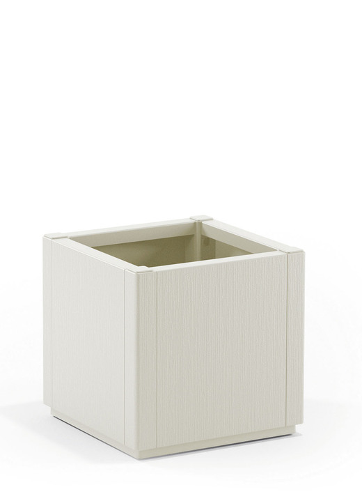 Plantenbakken - Plantenbak gemaakt van gerecycled polypropyleen, in Farbe WEISS, in Ausführung Zonder trellis, smal Ansicht 1
