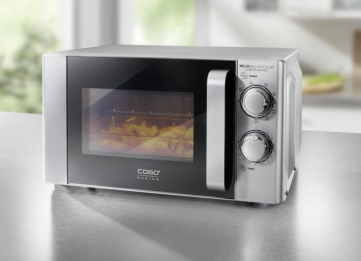 Keukenapparaten - CASO Krachtige magnetron met grill, in Farbe SCHWARZ-SILBER Ansicht 1