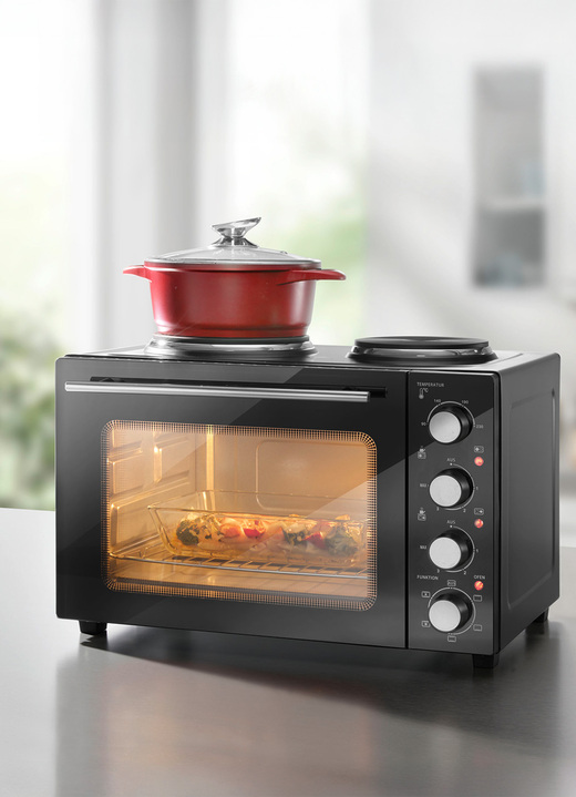 Koken & grillen - kleine keuken, in Farbe SCHWARZ Ansicht 1