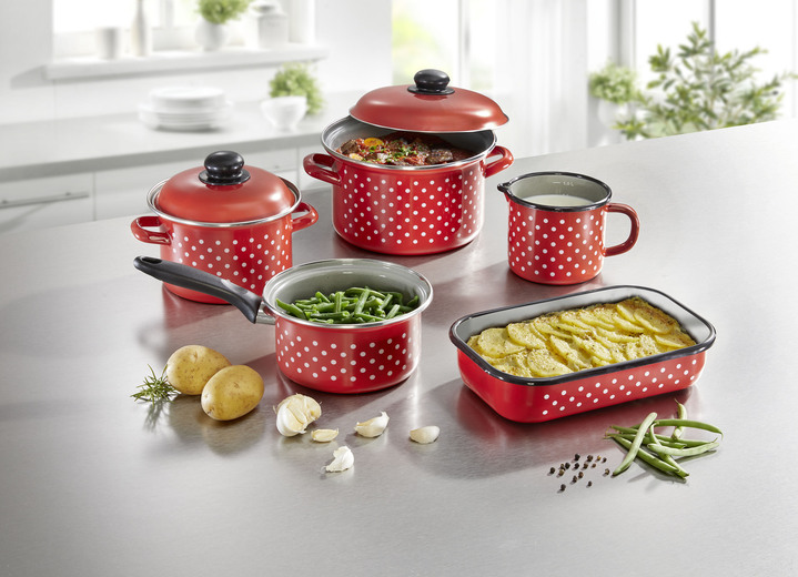 Töpfe & Pfannen - Topf-Set, 5-teilig, in Farbe ROT Ansicht 1