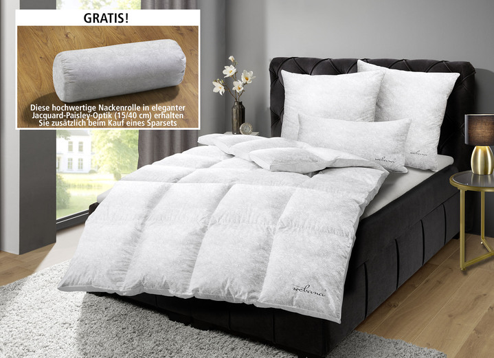 Bettwaren - Decke, in Größe 103 (Decke, 135/200 cm) bis 403 (4-teiliges Sparset), in Farbe WEISS, in Ausführung Kissen Ansicht 1