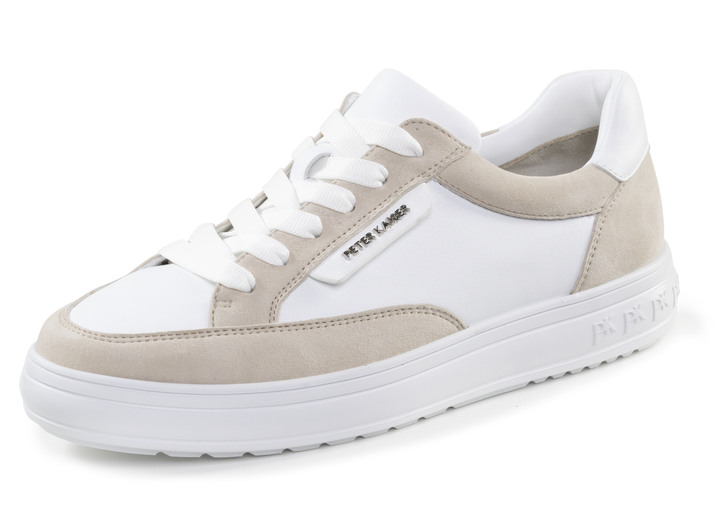 Slipper & Schnürschuhe - Sneaker, in Größe 3 1/2 bis 8, in Farbe WEISS-BEIGE Ansicht 1