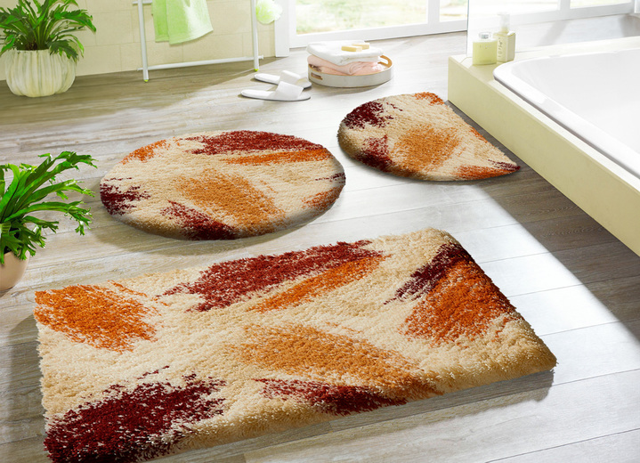 Grund - Badkamerset in superzachte kwaliteit van Grund, in Größe 100 (Matje, halfrond 50/80 cm) bis 112 (Toiletdekselafdekking 47/50 cm), in Farbe TERRA Ansicht 1