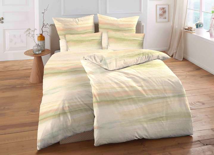 Beddengoed - Beddengoedset dubbelzijdig bedrukt, in Größe 111 (40/80 cm + 135/200 cm) bis 115 (80/80 cm + 155/220 cm), in Farbe GRÜN Ansicht 1
