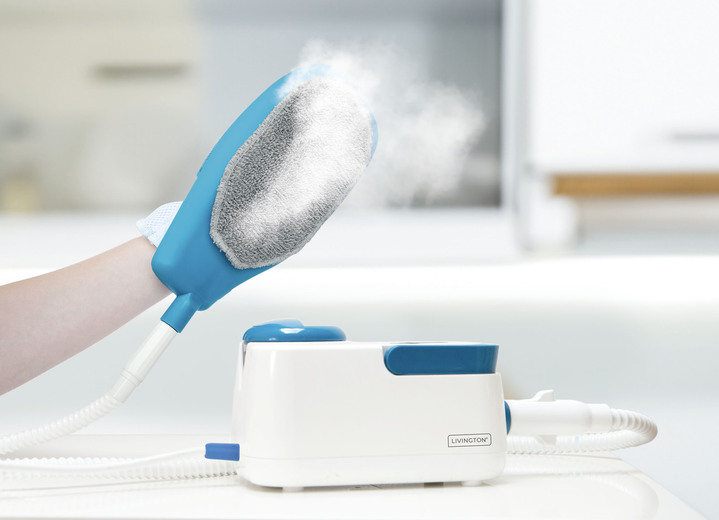 Reinigungsgeräte - Dampfreiniger, in Farbe WEISS-BLAU Ansicht 1