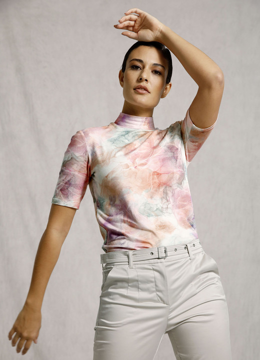 Shirts - Overhemd met modieuze opstaande kraag, in Größe 038 bis 052, in Farbe MULTICOLOR Ansicht 1