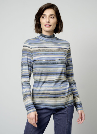 Shirt met korte rits