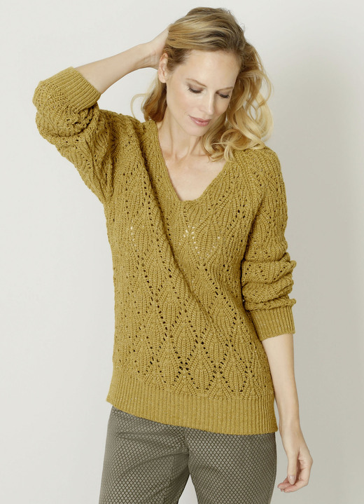 Basics - Pullover, in Größe 038 bis 052, in Farbe SENF Ansicht 1