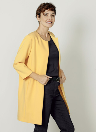 Lange blazer met zakken
