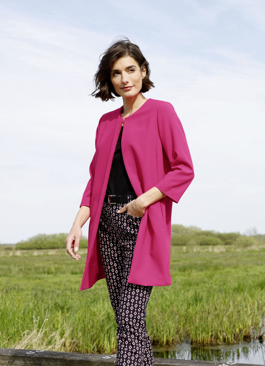 Blazer - Lange blazer met zakken, in Größe 020 bis 052, in Farbe PINK Ansicht 1