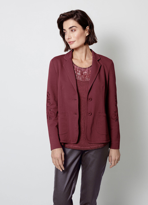 Blazer - Jerseyblazer Blazer - Jerseyblazer, in Größe 038 bis 052, in Farbe WEINROT