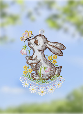 Fensterbild "Hase"