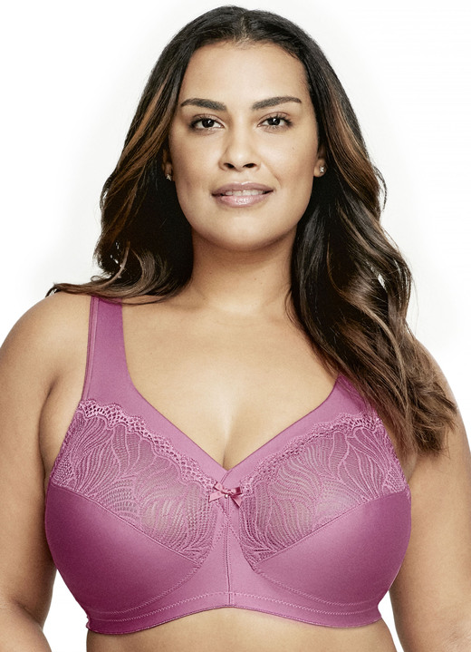 Glamorise - Glamorise kanten steunbeha, in Größe 080 bis 120, in Cup C, in Farbe AZALEA Ansicht 1