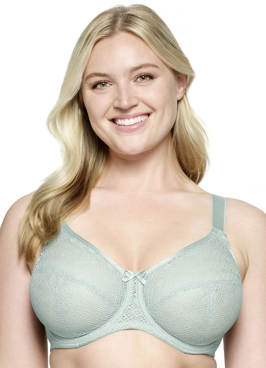 Glamorise - Glamoureuze beugelbh met mooi elastisch kant, in Größe 075 bis 110, in Cup G, in Farbe JADE Ansicht 1