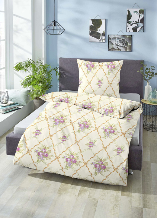 Beddengoed - Beddengoedset in knuffelzachte kwaliteit, in Größe 112 (80/80 cm + 135/200 cm) bis 412 (4-delige voordeelset), in Farbe GEEL Ansicht 1