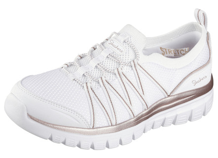 SKECHERS, trendy damespantoffels, gemaakt van gebreid meshmateriaal