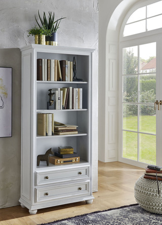 Gedeeltelijk massieve boekenkast