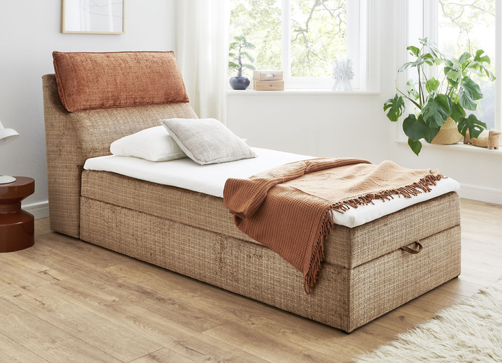 Boxspringbetten - Boxspringbett, 100x200 cm, in Farbe TERRA-CAPPUCCINO Ansicht 1