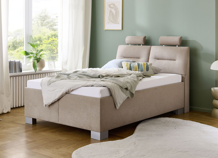 Polsterbetten - Polsterbett, in Farbe CREME, in Ausführung ohne Matratze Ansicht 1