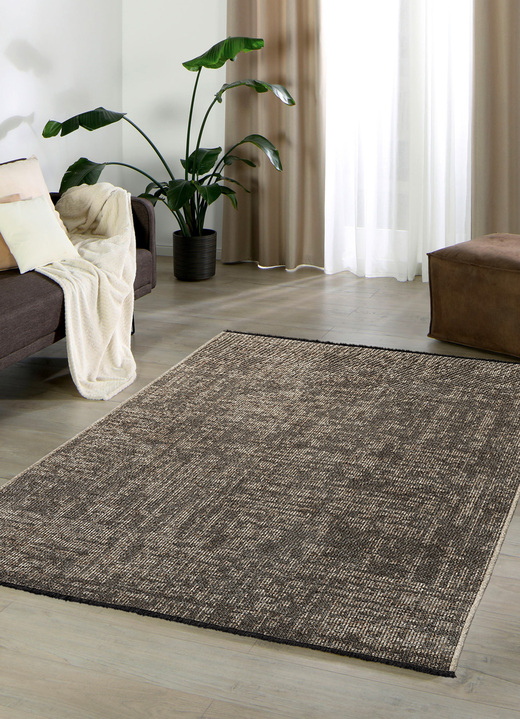 Modern - Bruggen, galerijen en tapijten met zijdeglans, in Größe 113 (vloerkleed, 80 x 150 cm) bis 282 (Tapijt, 200 x 290 cm), in Farbe BEIGE Ansicht 1