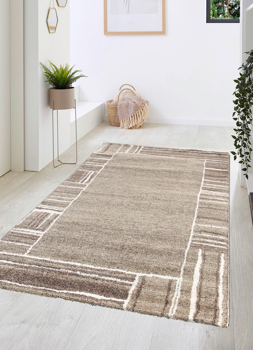 Modern - Bruggen en tapijten met fijn bewerkte randen, in Größe 111 (Brug, 60 x 110 cm) bis 282 (Tapijt, 200 x 290 cm), in Farbe BEIGE Ansicht 1