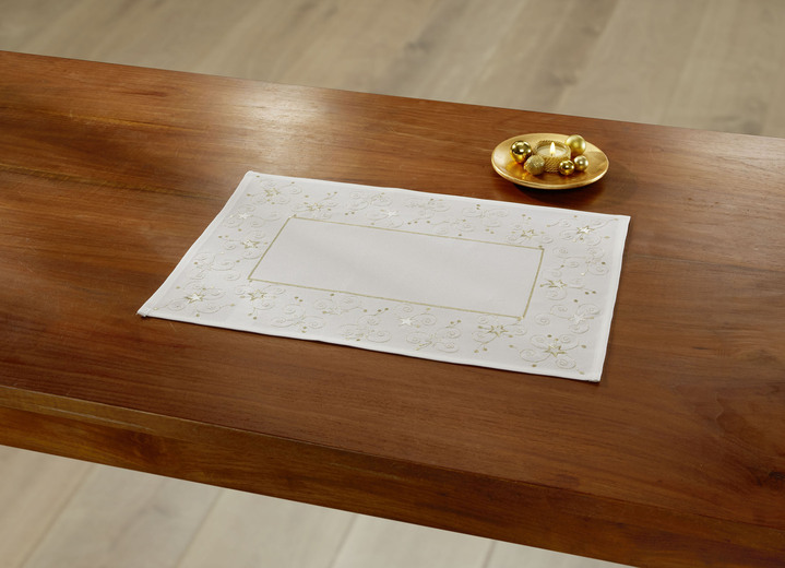 Tischdecken - Deckchen, in Größe 130 (Deckchen, 35/ 50 cm) bis 404 (Kissenbezug, 40/ 40 cm), in Farbe ECRU Ansicht 1