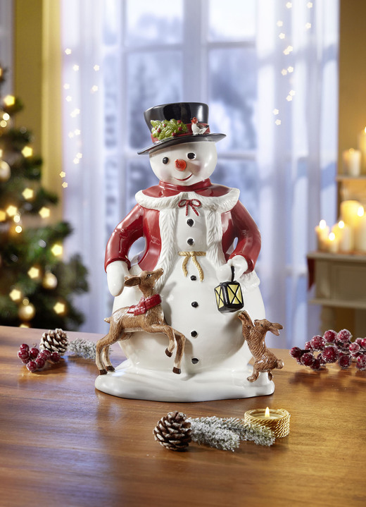 Villeroy & Boch - sneeuwman, in Farbe WIT-ROOD-ZWART