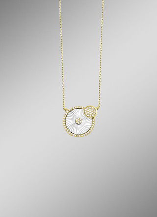 Tweekleurige zonnestralenketting met ankerketting