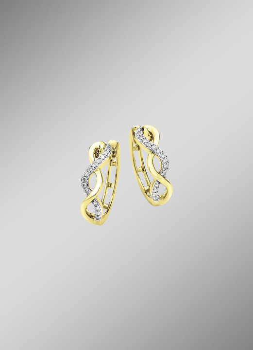 Ohrschmuck - Klappcreolen Gold 585/-, in Farbe  Ansicht 1