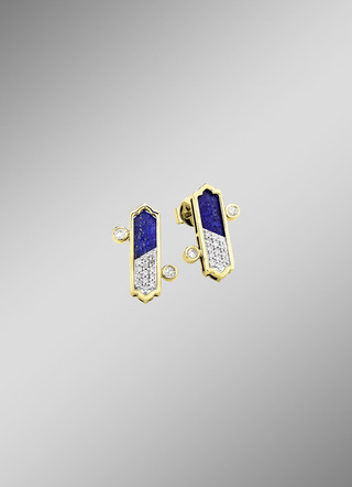 Stralende elegantie – oorbellen met lapis lazuli en diamanten