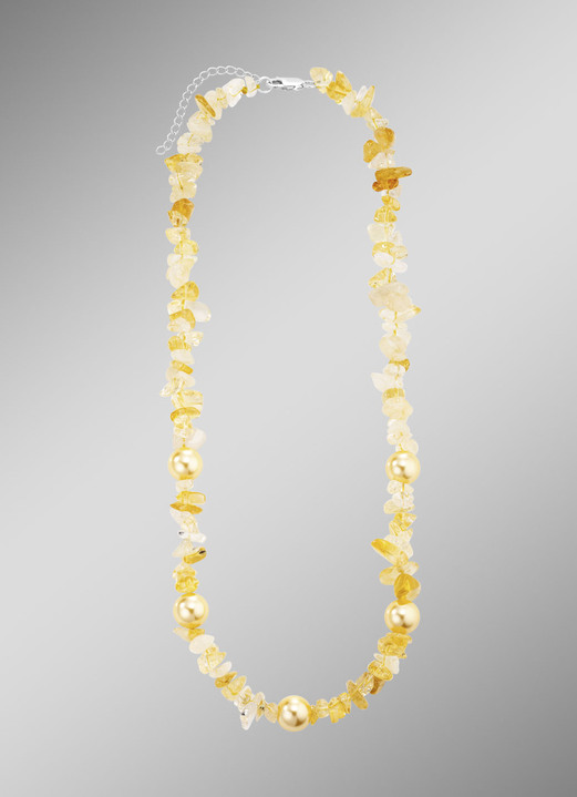 Armbänder - Schmuckset 2-tlg., in Farbe GELB, in Ausführung Echt Citrin-Splitter Ansicht 1