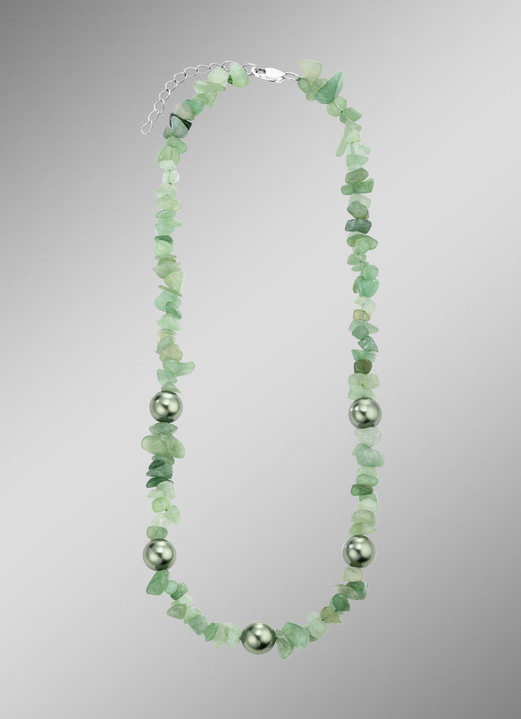Armbänder - Schmuckset 2-tlg., in Farbe GRÜN, in Ausführung Echt Aventurin-Splitter Ansicht 1