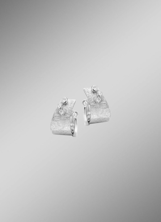 Ohrschmuck - Klappcreolen Silber 925/-, in Farbe  Ansicht 1