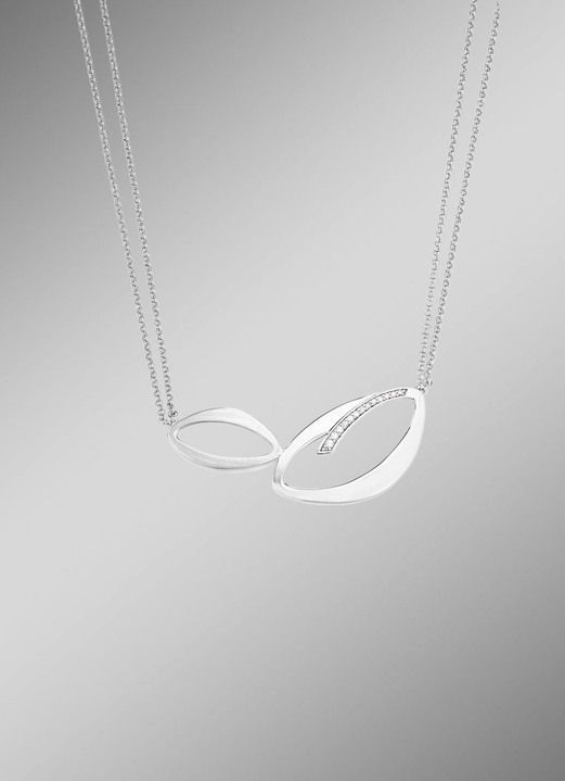 Halskettingen - Moderne ketting met zirkonia, in Farbe  Ansicht 1