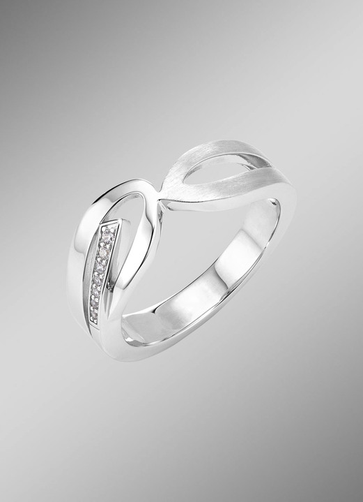 Ringen - Moderne damesring met zirkonia, in Größe 160 bis 220, in Farbe  Ansicht 1