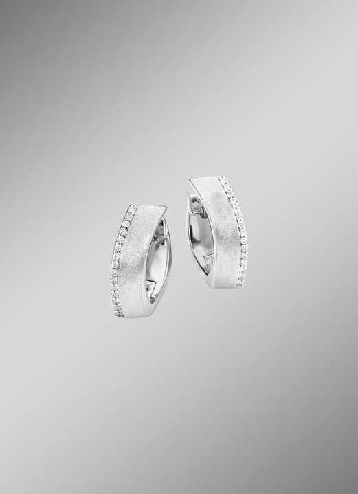 Ohrschmuck - Klappcreolen Silber 925/-, in Farbe  Ansicht 1